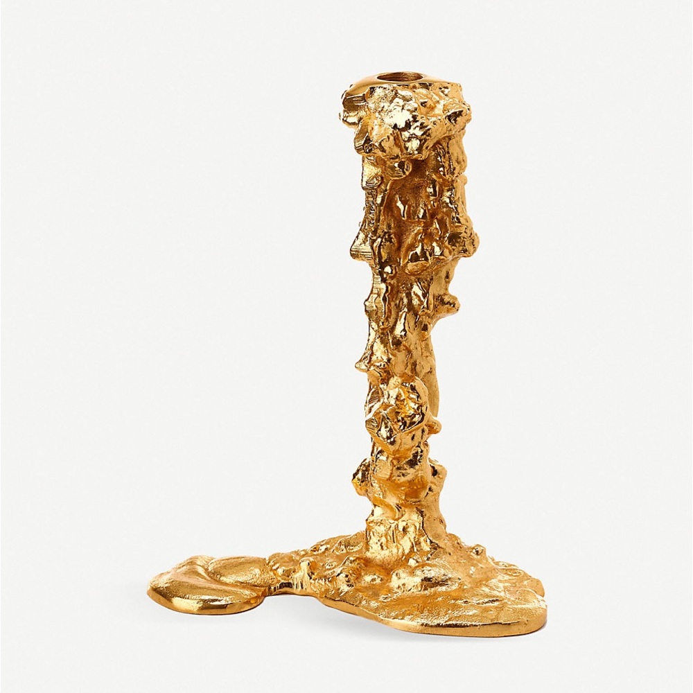 Pols Potten Pascal Smelik Drip gold-toned large metal candleholder 25cm